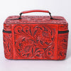 ADBG1251 American Darling Hand Tooled Leather Jewelry Case -Western Travel Bag