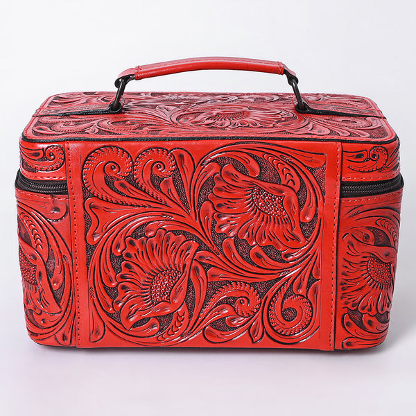 ADBG1251 American Darling Hand Tooled Leather Jewelry Case -Western Travel Bag