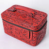 ADBG1251 American Darling Hand Tooled Leather Jewelry Case -Western Travel Bag