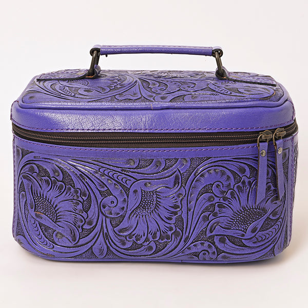 ADBG1251 American Darling Hand Tooled Leather Jewelry Case -Western Travel Bag