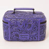 ADBG1251 American Darling Hand Tooled Leather Jewelry Case -Western Travel Bag