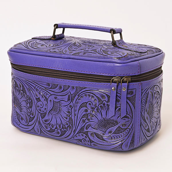 ADBG1251 American Darling Hand Tooled Leather Jewelry Case -Western Travel Bag