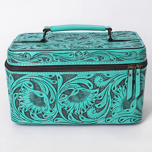 ADBG1251 American Darling Hand Tooled Leather Jewelry Case -Western Travel Bag