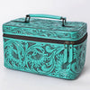 ADBG1251 American Darling Hand Tooled Leather Jewelry Case -Western Travel Bag