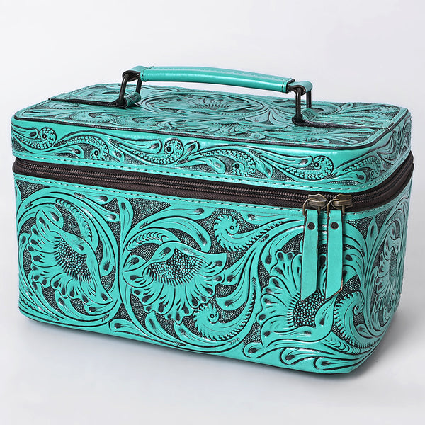 ADBG1251 American Darling Hand Tooled Leather Jewelry Case -Western Travel Bag