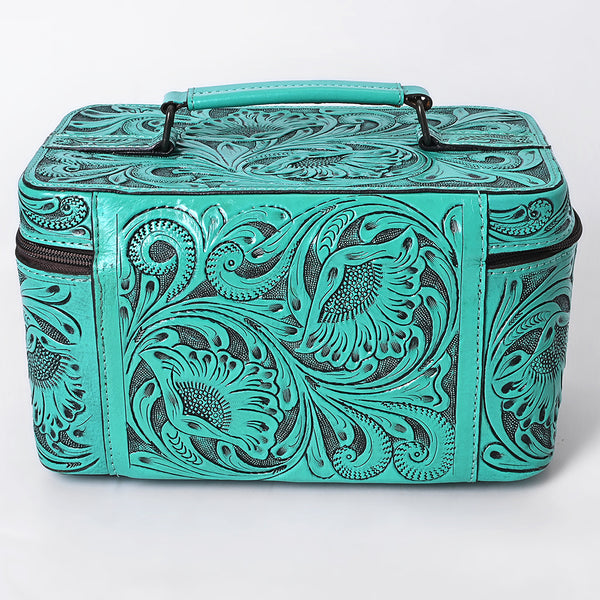 ADBG1251 American Darling Hand Tooled Leather Jewelry Case -Western Travel Bag
