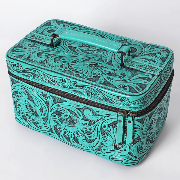 ADBG1251 American Darling Hand Tooled Leather Jewelry Case -Western Travel Bag