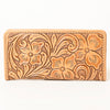 ADBG1269 American Darling Hand-Tooled Genuine Leather Western Wallet Handbag - Floral Carved Women Wallet