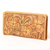 ADBG1269 American Darling Hand-Tooled Genuine Leather Western Wallet Handbag - Floral Carved Women Wallet
