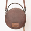 ADBG1270 American Darling Tooled Leather Canteen Bag -Playing Card Western Purse