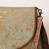ADBG1273 American Darling Cowhide Fringe Crossbody -Tooled Leather Bag