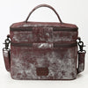ADBGZ779 Distressed Silver Metallic Leather Jewelry Case - Convertible Crossbody & Top-Handle