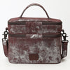 ADBGZ779 Distressed Silver Metallic Leather Jewelry Case - Convertible Crossbody & Top-Handle