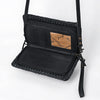 ADBG1279 American Darling Hand Tooled Leather Crossbody -Woven Body Floral Purse