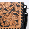 ADBG1280 American Darling Tooled Leather Crossbody Wallet -Braided Western Bag