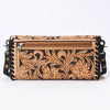 ADBG1280 American Darling Tooled Leather Crossbody Wallet -Braided Western Bag