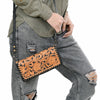 ADBG1280 American Darling Tooled Leather Crossbody Wallet -Braided Western Bag