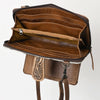 ADBG1288 American Darling Hair-On Cowhide & Hand-Tooled Organizer Crossbody Bag| Western Crossbody Clutch