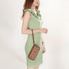 ADBG1290 American Darling Hand-Tooled Leather Western Wristlet Bag - Genuine Floral Carved Wallet