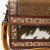 ADBG1292 American Darling Handcrafted Western Leather Crossbody Bag with Hair-On Cowhide & Tooled Details