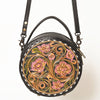ADBG1188 American Darling Western Tooled Leather Canteen Bag Floral Carved Inlay