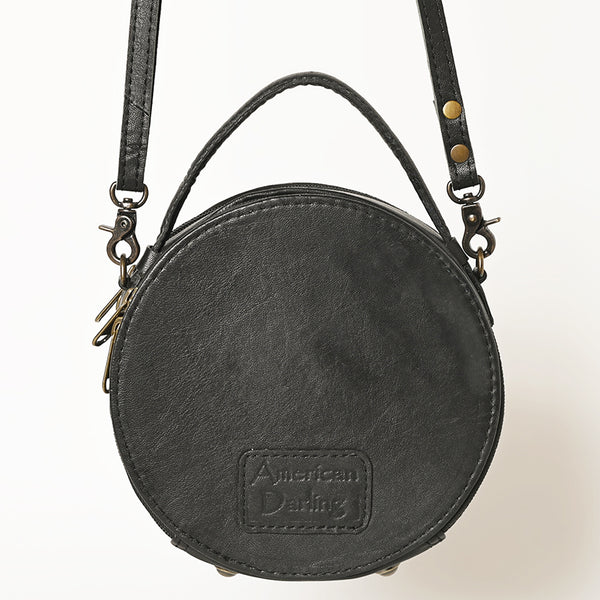 ADBG1188 American Darling Western Tooled Leather Canteen Bag Floral Carved Inlay