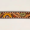 KBBTF102 Hand Tooled Genuine American Leather Belt