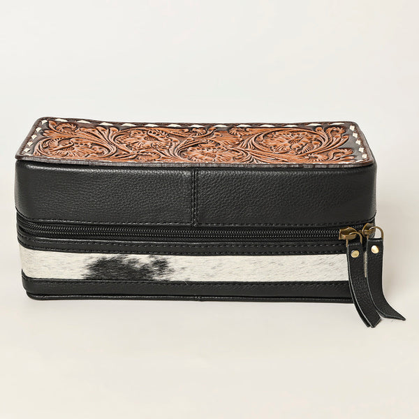 ADBGA453 American Darling Floral Tooled Leather Cowhide Jewelry Accessory Case