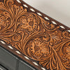 ADBGA453 American Darling Floral Tooled Leather Cowhide Jewelry Accessory Case