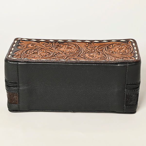 ADBGA453 American Darling Floral Tooled Leather Cowhide Jewelry Accessory Case