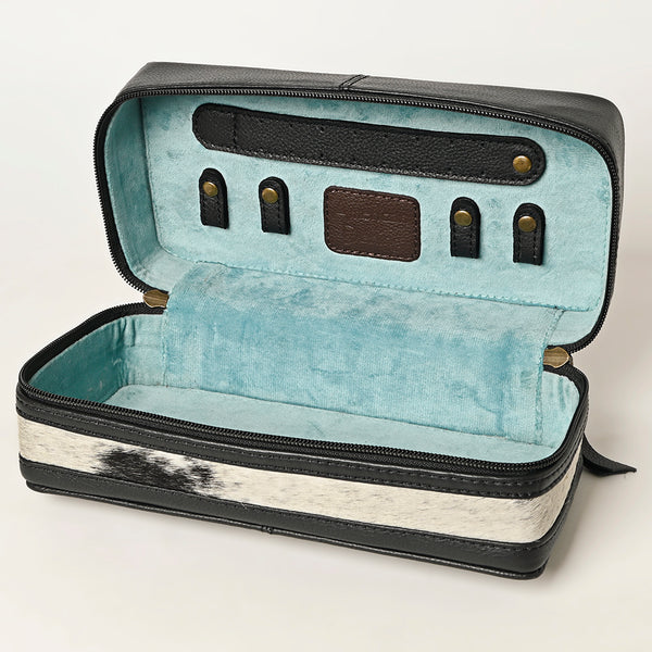 ADBGA453 American Darling Floral Tooled Leather Cowhide Jewelry Accessory Case