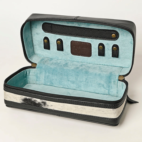 ADBGA453 American Darling Floral Tooled Leather Cowhide Jewelry Accessory Case