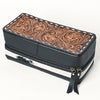 ADBGA453A American Darling Tooled Leather Cowhide Jewelry Accessory Case Western Organizer Box