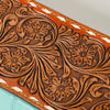 ADBGA453 American Darling Floral Tooled Leather Cowhide Jewelry Accessory Case