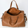 LC-ADBGM390 Leather Duffel Bag - Handmade Full-Grain Western Travel Weekender with Shoulder Strap