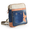LC-OHV136Backpack Upcycled Canvas Ladies Bag