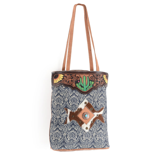 LC-OHV145 Tote Upcycled Canvas Ladies Bag
