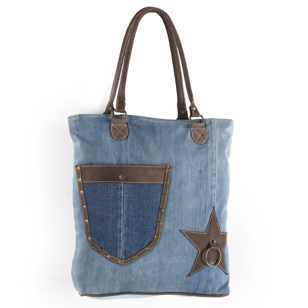 LC-OHV158Tote Upcycled Canvas Ladies Bag