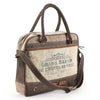 LC-OHV159 Briefcase Upcycled Canvas Ladies Bag