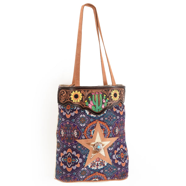 LC-OHV162 Tote Upcycled Canvas Ladies Bag