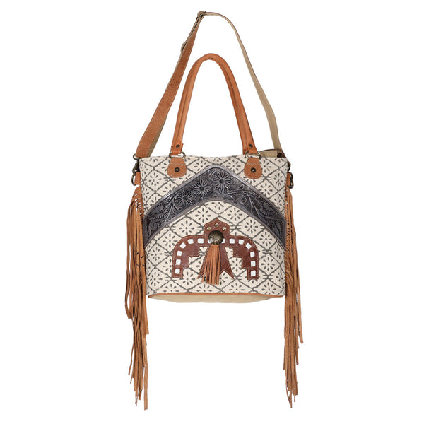 LC-OHV177Tote Upcycled Canvas Ladies Bag