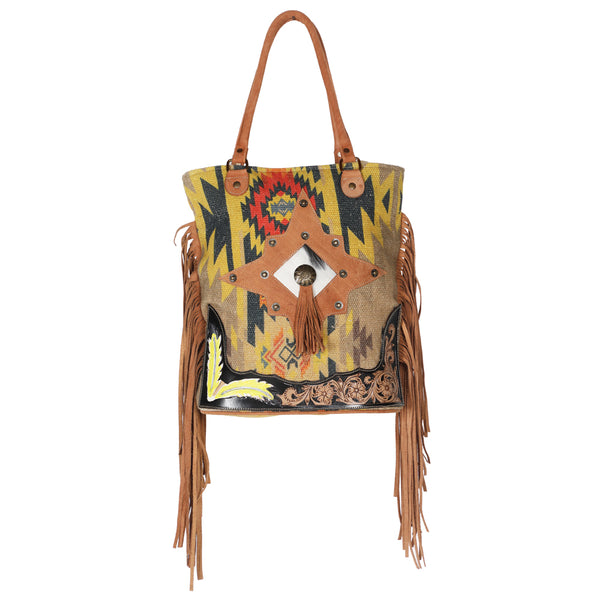 LC-OHV195Tote Upcycled Canvas Ladies Bag