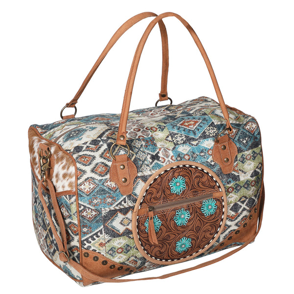 LC-OHV223Duffel Upcycled Canvas Ladies Bag