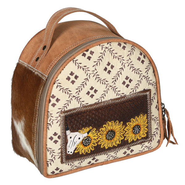OHV249 Jewelry Case Upcycled Canvas Ladies Bag