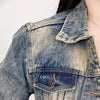 LC-ADJKT021 Cactus Tooled Leather Denim Jacket - Western Vintage Style