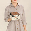 ADBGA457 American Darling Western Lockbox Tooled Leather & Cowhide Safe with Combination Lock