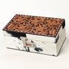 ADBGA458 American Darling Hand Tooled Genuine Leather Hair On Hide Jewelry Case