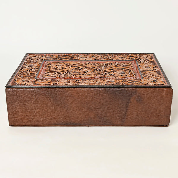 ADBGA460 American Darling Hair-On Cowhide Hand Tooled Leather Western Jewelry Case