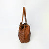 SWL132 Pelloro - Leather Woven Tote Bag