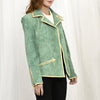 ADBZ051 American Darling Suede Leather Western Blazer with Arrow Piping Detail